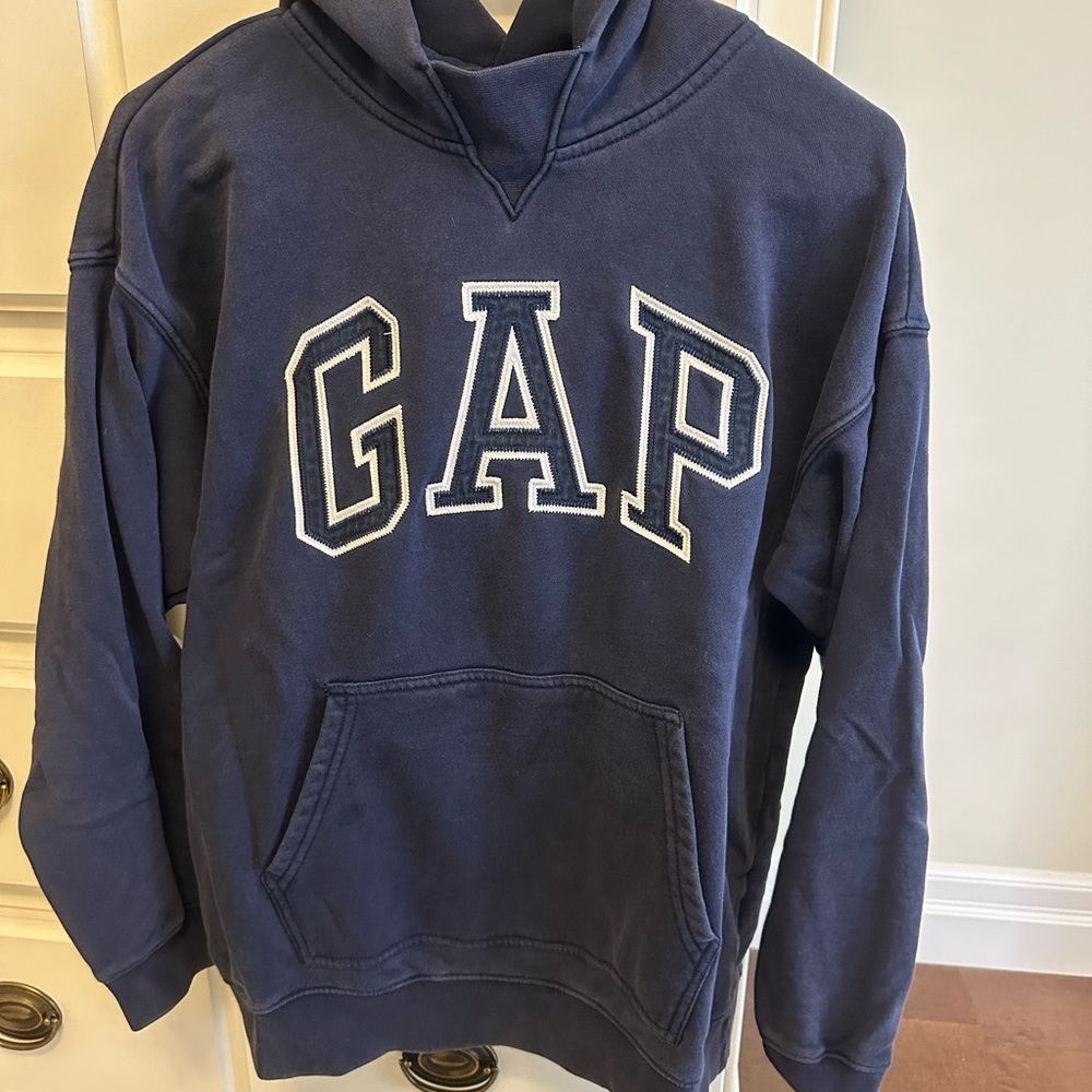 GAP Teen Navy Hoodie Interior Label Detail